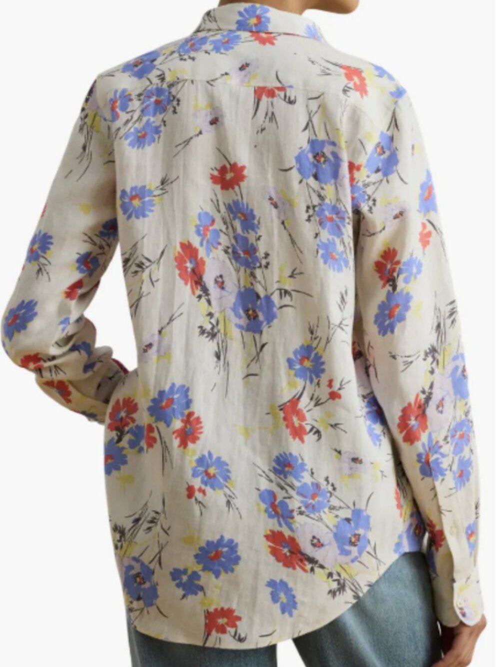 Lauren Ralph Lauren Women's Relaxed Fit Collared Shirt (L) - Picture 7 of 7